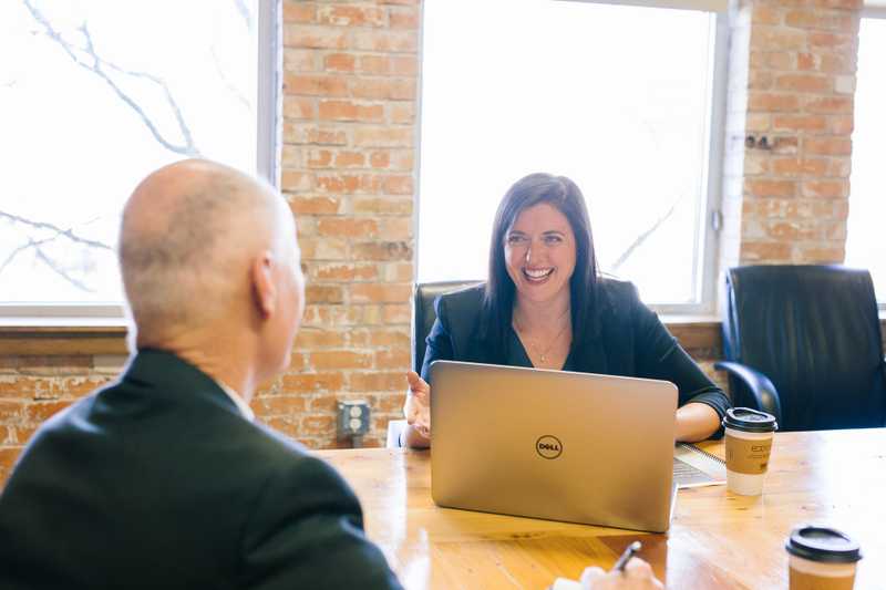 Photo of an interview going well
